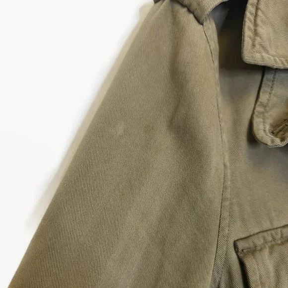 New Haven Supply Chino Jacket XS Tan Twill Cargo Pockets Cinch Waist - Picture 9 of 13